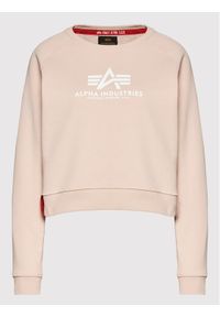 Alpha Industries Bluza Basic Boxy 128052 Różowy Regular Fit. Kolor: różowy. Materiał: bawełna