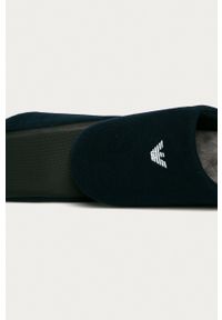 Emporio Armani Underwear - Emporio Armani - Kapcie. Kolor: niebieski. Materiał: materiał, guma. Wzór: gładki. Szerokość buta: średnie #3