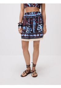 Reserved - Spódnica mini - wielobarwny. Materiał: bawełna, materiał #1