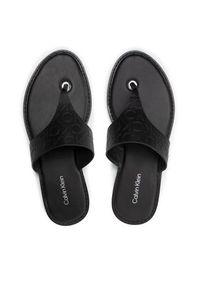 Calvin Klein Japonki Almond Flat Tp Slide Hf HW0HW01159 Czarny. Kolor: czarny. Materiał: skóra #6