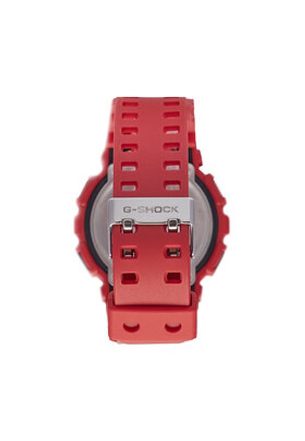 G-Shock Zegarek GA-100B-4AER Czerwony. Kolor: czerwony. Materiał: syntetyk