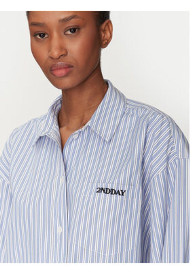 2NDDAY Koszula 2251131215 Niebieski Regular Fit. Kolor: niebieski. Materiał: bawełna