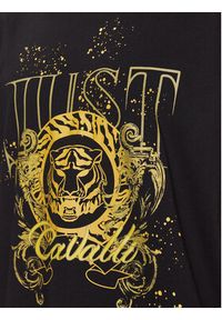Just Cavalli T-Shirt 75OAHF03 Czarny Regular Fit. Kolor: czarny. Materiał: bawełna