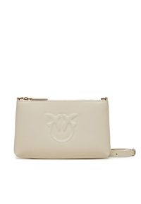 Pinko - PINKO Torebka Flat Horizontal Mini PE 25 PCPL 104277 A2AN Biały. Kolor: biały. Materiał: skórzane
