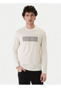 Armani Exchange Longsleeve XM002820 AF10356 U1074 Écru Regular Fit. Materiał: bawełna. Długość rękawa: długi rękaw #1