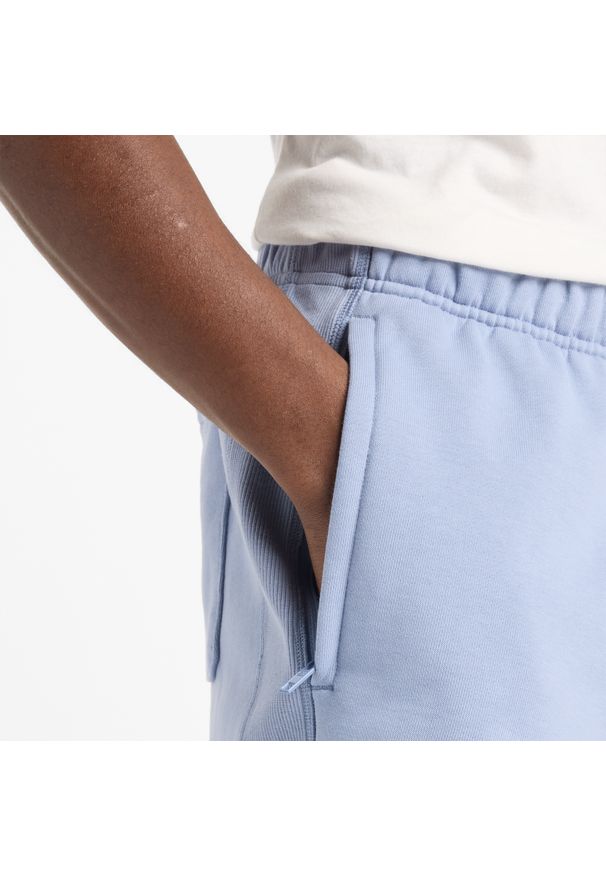 Spodenki męskie New Balance MS41511DUS – niebieskie. Kolor: niebieski. Materiał: bawełna, dresówka