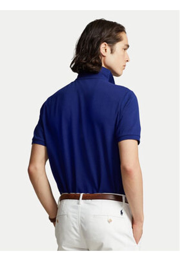 Polo Ralph Lauren Polo Core Replen 710795080 Granatowy Slim Fit. Typ kołnierza: polo. Kolor: niebieski. Materiał: bawełna