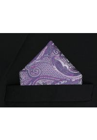 Poszetka Męska, Elegancka - Alties - Orientalny, Fioletowy Wzór. Kolor: fioletowy. Materiał: poliester