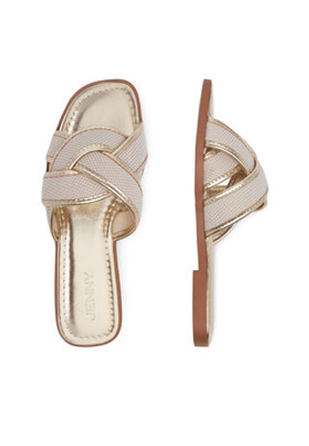 Jenny - JENNY Klapki WS24006-03 Beżowy. Kolor: beżowy. Materiał: materiał