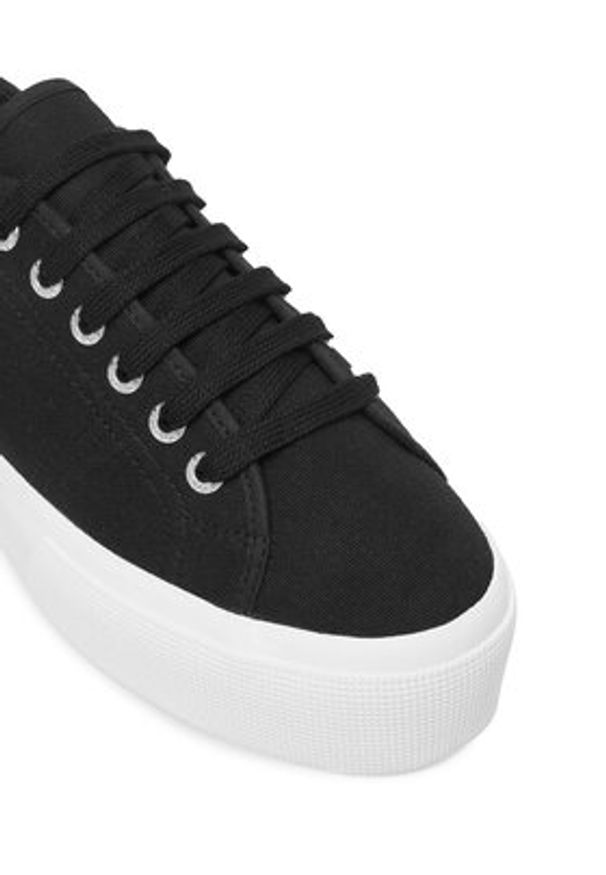Superga Tenisówki 3790 Platform S3134MW Czarny. Kolor: czarny. Materiał: materiał. Obcas: na platformie