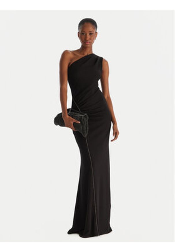 ACCESS FASHION Sukienka wieczorowa 54-3325-265 Czarny Slim Fit. Kolor: czarny. Materiał: syntetyk. Styl: wizytowy