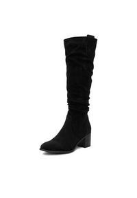 Jenny - JENNY Kozaki CEO-WS14438-02 Czarny. Kolor: czarny. Materiał: materiał