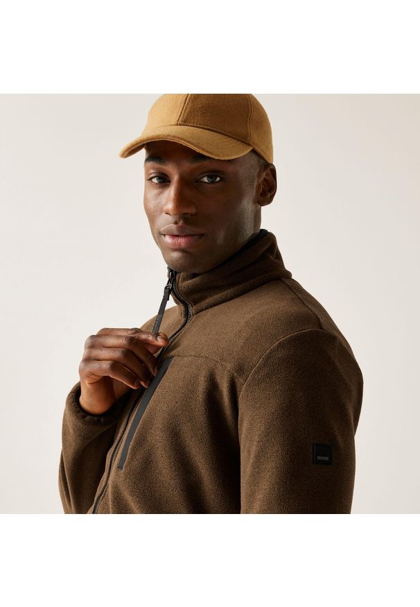 Regatta - Polar męski rozsuwany Aidey. Kolor: brązowy. Materiał: polar. Sport: turystyka piesza