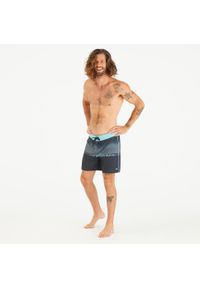 Spodenki surfingowe męskie Quiksilver 16" Half Jam Wordblock. Kolor: czarny, niebieski, wielokolorowy. Materiał: poliester