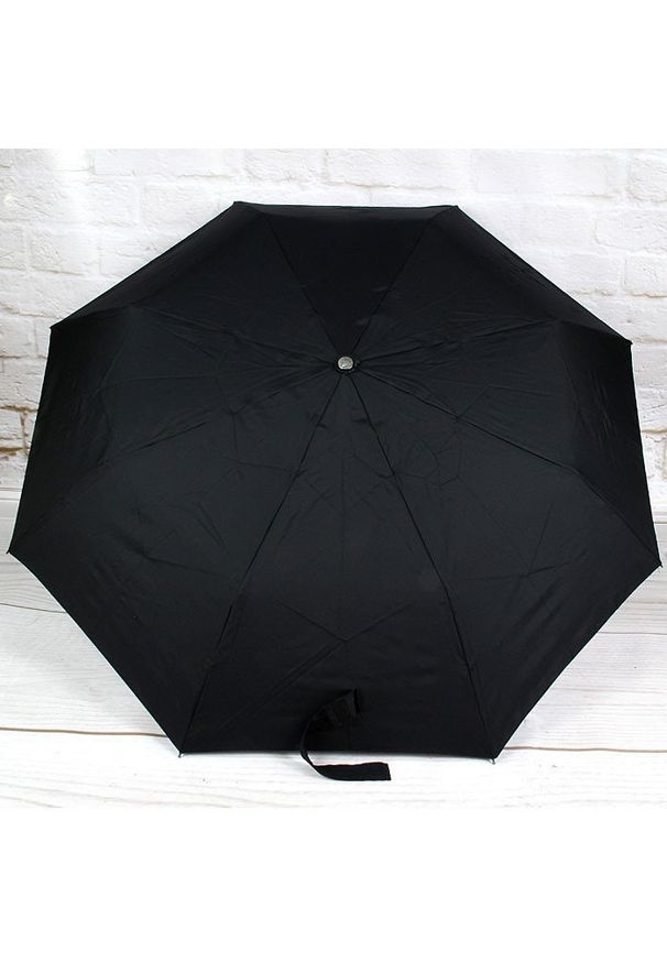 DOPPLER PA70 czarny parasol składany półautomatyczny. Kolor: czarny. Materiał: materiał
