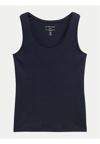 Tom Tailor Top 1045540 Granatowy Regular Fit. Kolor: niebieski. Materiał: bawełna
