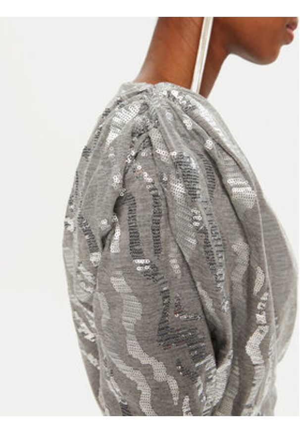 ROTATE Sukienka koktajlowa 113438720 Srebrny Regular Fit. Kolor: srebrny. Materiał: syntetyk, bawełna. Styl: wizytowy