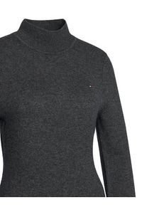 TOMMY HILFIGER - Tommy Hilfiger Sukienka codzienna WW0WW47303 Szary Regular Fit. Okazja: na co dzień. Kolor: szary. Materiał: wełna. Typ sukienki: proste. Styl: casual #3