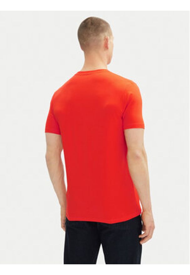 Karl Lagerfeld - KARL LAGERFELD T-Shirt 755087 552235 Czerwony Regular Fit. Typ kołnierza: dekolt w karo. Kolor: czerwony. Materiał: bawełna