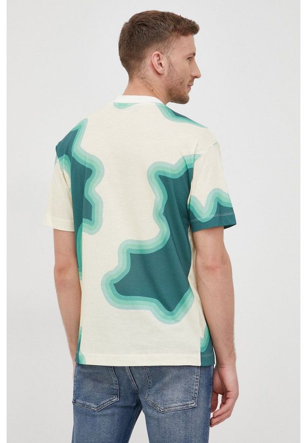 Liu Jo t-shirt bawełniany kolor beżowy wzorzysty. Kolor: beżowy. Materiał: bawełna