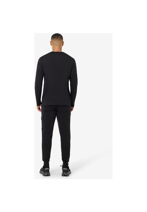 Longsleeve SUPER.NATURAL M SWISS LODGE LS. Kolor: czarny. Długość rękawa: długi rękaw