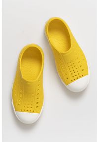 Native - Tenisówki dziecięce Jefferson. Nosek buta: okrągły. Kolor: żółty. Materiał: syntetyk, materiał, guma. Szerokość cholewki: normalna #4