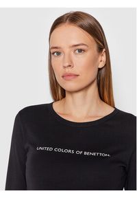 United Colors of Benetton - United Colors Of Benetton Bluzka 3GA2E16G0 Czarny Regular Fit. Kolor: czarny. Materiał: bawełna #4