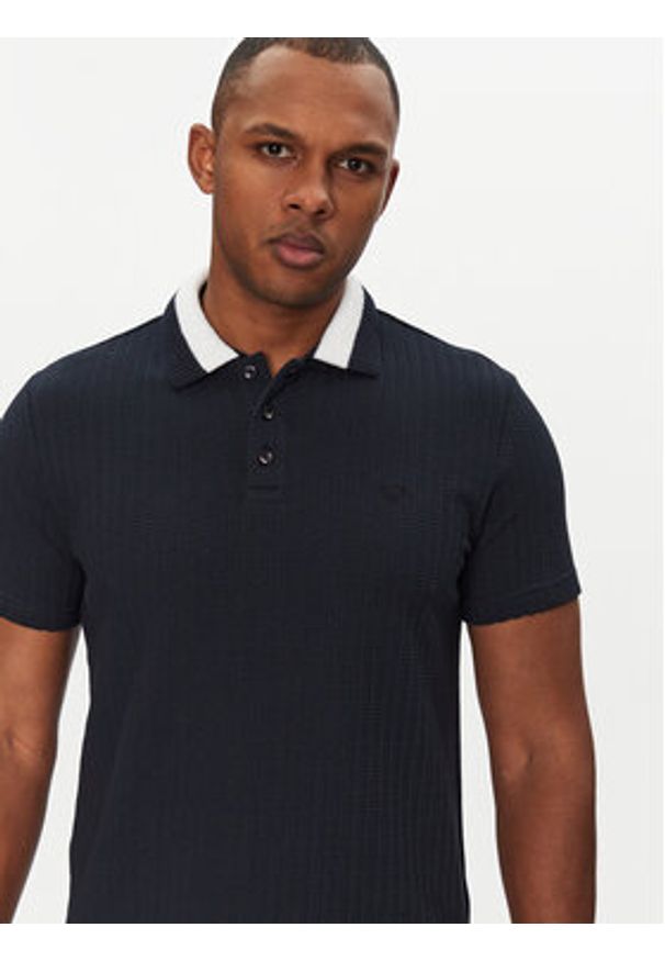 Emporio Armani Underwear Polo EM000571 AF12360 UB102 Granatowy Regular Fit. Typ kołnierza: polo. Kolor: niebieski. Materiał: bawełna