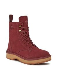 sorel - Sorel Botki Hi-Line™ Lace NL4879-681 Czerwony. Kolor: czerwony. Materiał: skóra, zamsz