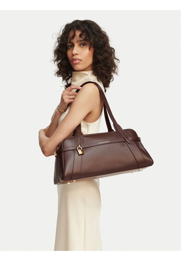 Elisabetta Franchi Torebka BS-31N-62E2-V1000 Brązowy ciemny. Kolor: brązowy. Materiał: skórzane