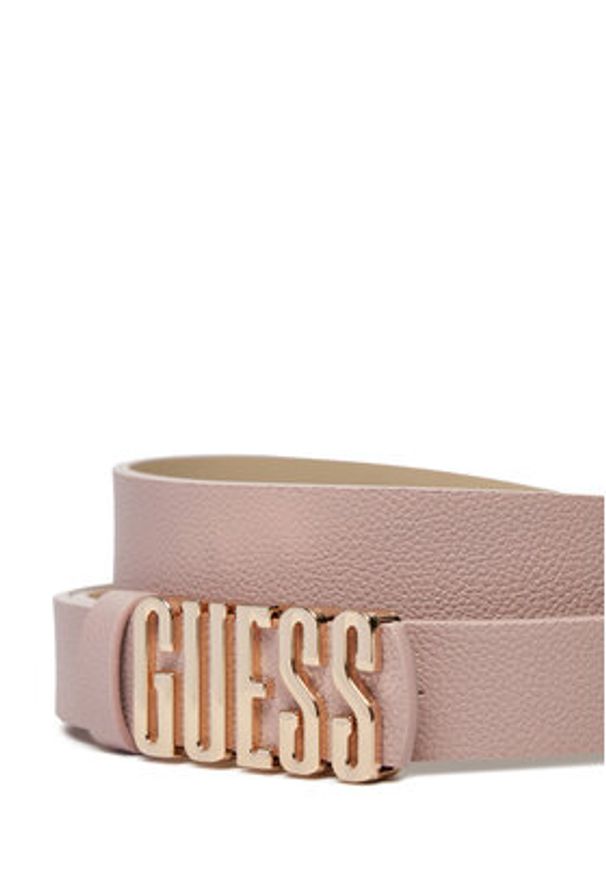 Guess Pasek Damski Vikky BW9114 P4225 Różowy. Kolor: różowy. Materiał: skóra