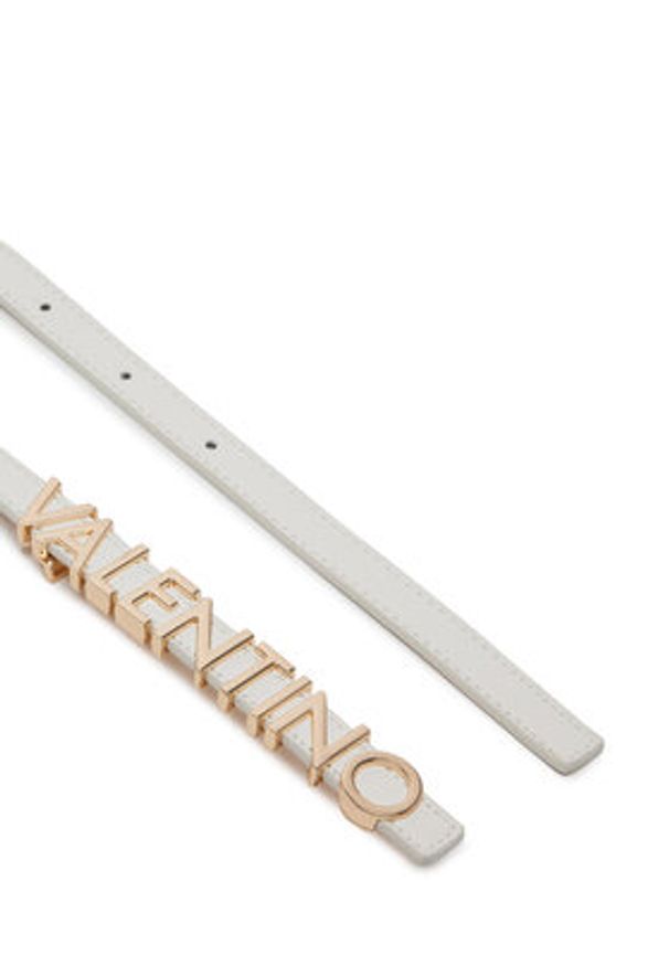 VALENTINO - Valentino Pasek Damski VCS6W555 Biały. Kolor: biały. Materiał: skóra