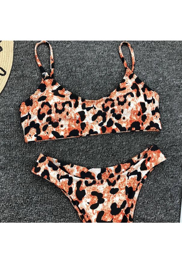 Intica - Bikini push-up ze stringami na plażę i basen UV odporne Andriette. Materiał: tkanina, materiał