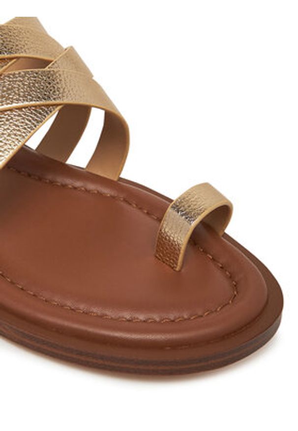 MICHAEL Michael Kors Japonki Nora 40S5NOFS1M Złoty. Kolor: złoty. Materiał: skóra
