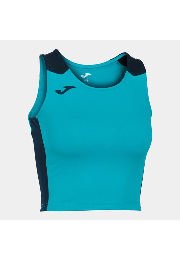 Tank top do biegania damski Joma Record II Crop top. Kolor: różowy, niebieski, wielokolorowy. Sport: bieganie
