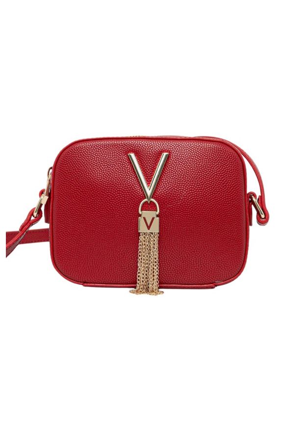 Valentino by Mario Valentino - VALENTINO Czerwona torebka Divina Camera Bag. Kolor: czerwony. Styl: casual, elegancki