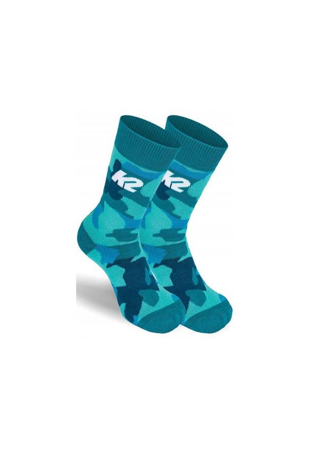 Skarpety na rolki K2 Junior Turquoise Blue 2 pak 2021. Kolor: niebieski