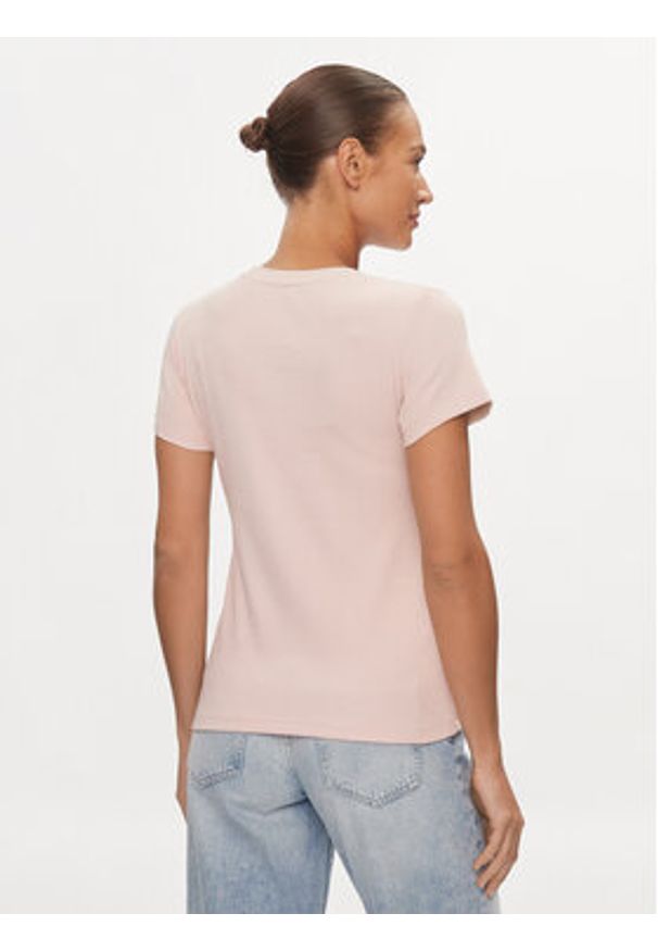 Calvin Klein Jeans T-Shirt J20J223358 Różowy Slim Fit. Kolor: różowy. Materiał: bawełna