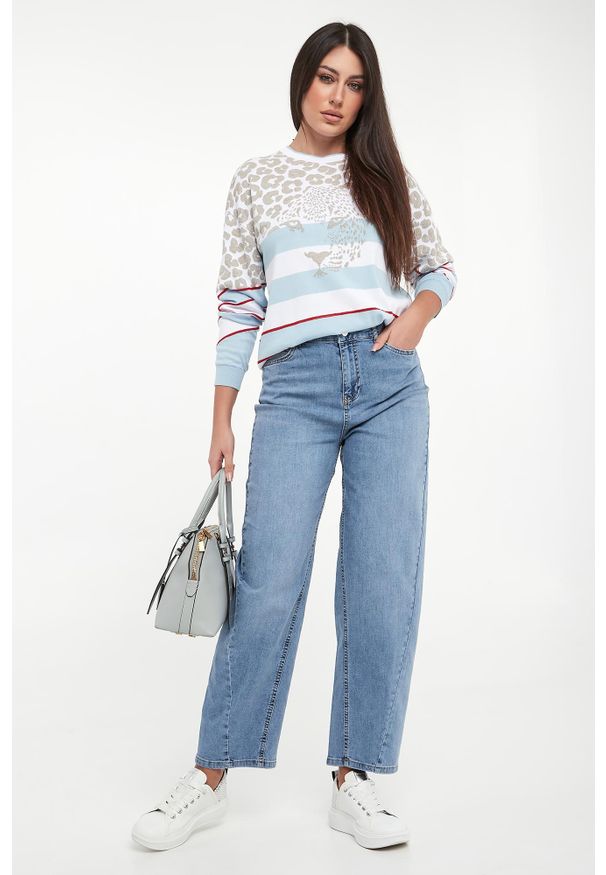 Sportalm - Sweter damski z wzorem zwierzęcym SPORTALM. Wzór: motyw zwierzęcy