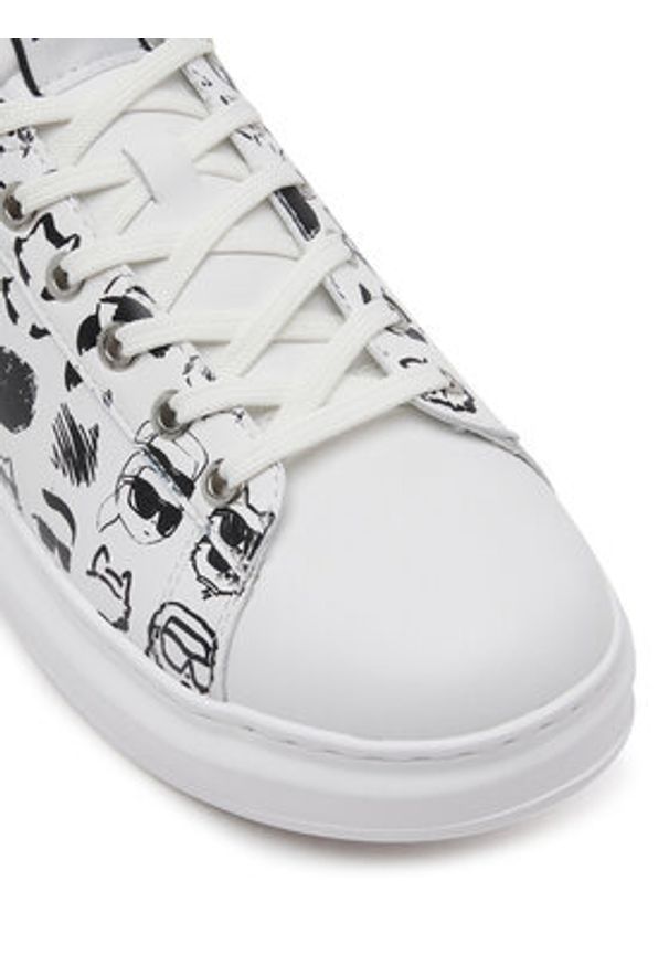 Karl Lagerfeld - KARL LAGERFELD Sneakersy KL62512 Biały. Kolor: biały. Materiał: skóra