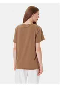 TwinSet - TWINSET T-Shirt 252TP2057 Brązowy Loose Fit. Kolor: brązowy. Materiał: bawełna #3