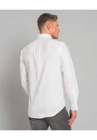 Ralph Lauren - RALPH LAUREN - Biała koszula Custom Fit. Typ kołnierza: polo. Kolor: biały. Materiał: jeans, bawełna. Długość rękawa: długi rękaw. Długość: długie. Wzór: haft. Styl: klasyczny #4