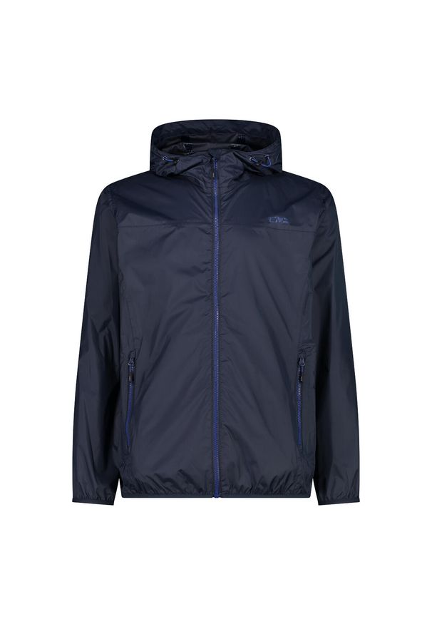 Kurtka przeciwdeszczowa z kapturem CMP. Typ kołnierza: kaptur. Kolor: niebieski. Sport: turystyka piesza