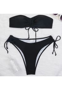 Intica - Strój kąpielowy bez ramiączek plażowy fason Macie. Kolor: czarny. Materiał: materiał