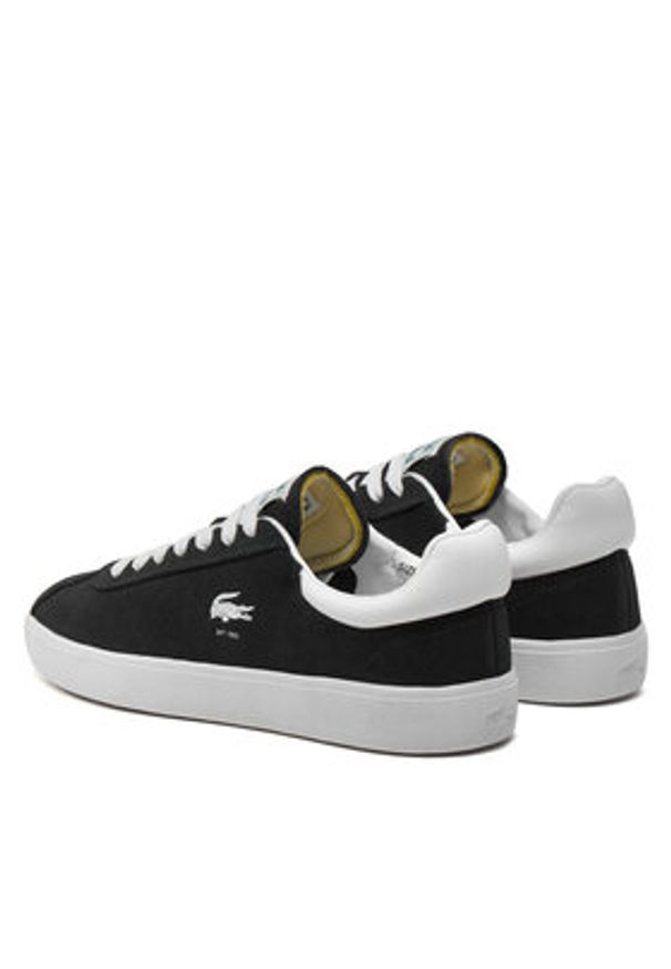 Lacoste Sneakersy Basehot 746SFA0055 Czarny. Kolor: czarny. Materiał: zamsz, skóra