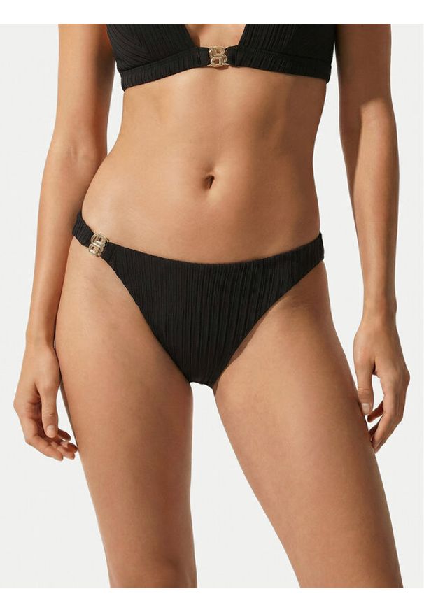 BOSS Dół od bikini 50556656 Czarny. Kolor: czarny. Materiał: syntetyk