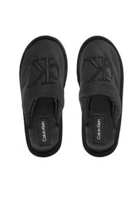 Calvin Klein Jeans Kapcie Slipper Satin Moire YW0YW02053 Czarny. Kolor: czarny. Materiał: materiał #4