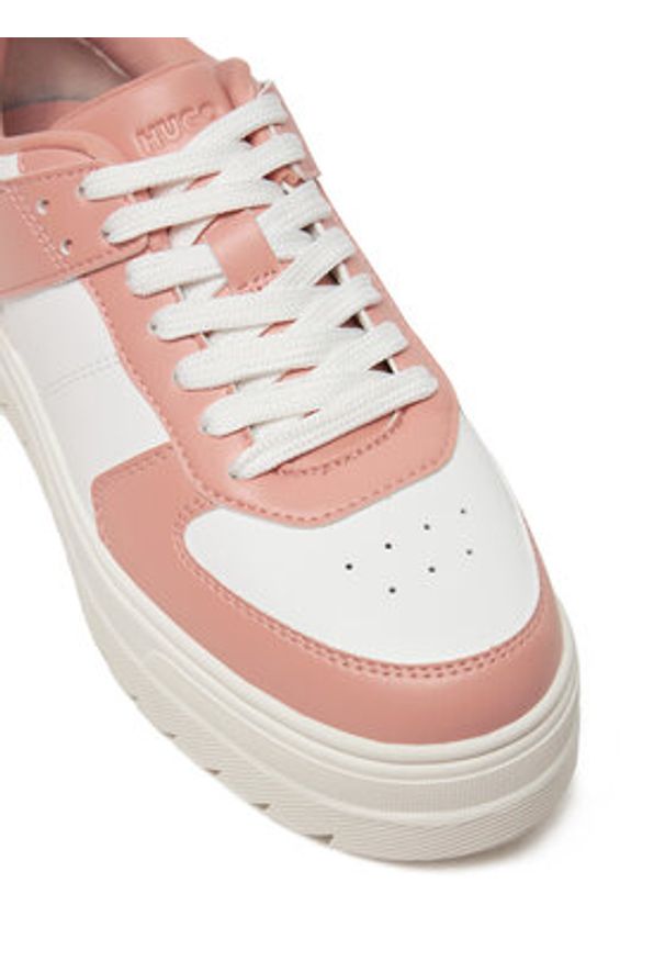Hugo - HUGO Sneakersy Lyssa 50536310 Różowy. Kolor: różowy. Materiał: skóra