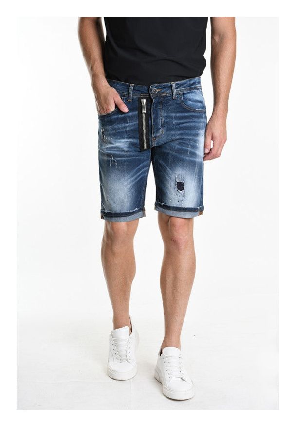 Xagon Man Szorty | P25032UM256Z | Mężczyzna | Niebieski. Okazja: na co dzień, na spacer. Kolor: niebieski. Materiał: bawełna, elastan. Długość: długie. Styl: klasyczny, elegancki, vintage, casual