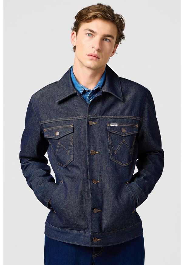 Lee - MESKA KURTKA WRANGLER REGULAR JACKET RINSED NIGHT 112362391